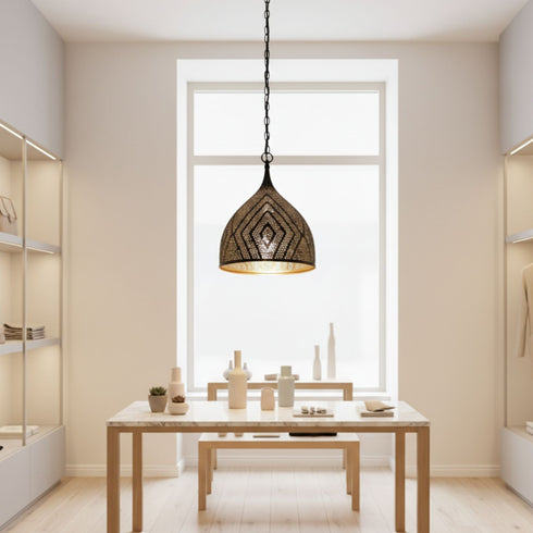 Moroccan Brass  Hanging Lamp –  Moroccan Light Fixtures (PL 1090)